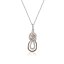 Collar "nudo rosa" de plata bicolor
